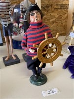 Byers Choice Pirate with Ship Wheel