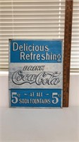 Coca Cola 5 cent drink sign