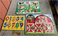 Two Melissa & Doug Farm Puzzles and Other