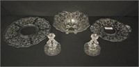5 Pieces of Cambridge Rosepoint Elegant Glassware