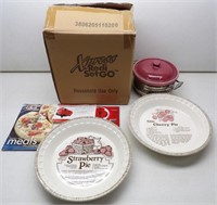 2 Pie Plates & New Xpress Redi-Set Go Cooker