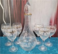 11 - DECANTER & STEMWARE SET (A177)