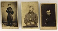 3 Portrait Photographs Of Men / Soldiers