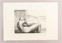 British Etching on Paper Signed Henry Moore A.P.