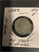 1883  V nickel