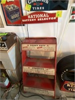 National battery selector display rack, metal 22
