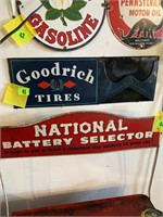 Goodrich tires metal display sign 22 x 7”