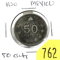 1920 Mexico 50 cents