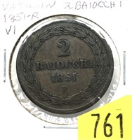 1851 Vatican coin