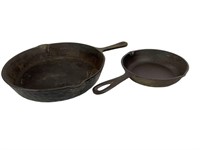 2 Cast Iron Frying Pans