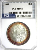 1885 Morgan PCI MS65+ Nice Rim Toning