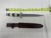 Command Knife w/Leather Sheath 13" total NIB