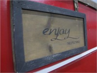 Enjoy Sign 24 x 11 wooden