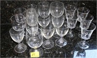 18 ASSORTED STEMWARE GLASSES