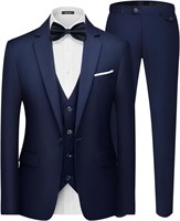 MAGE MALE Men's 3 Pieces Suit Elegant Solid One
