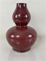 Chinese Porcelain Sang de Boeuf Double Gourd Vase