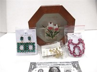 Flower jewel box with new jewelry