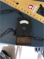US Army Blasting Galvanometer in leather case