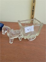 GLASS HORSE AND CARRIAGE
