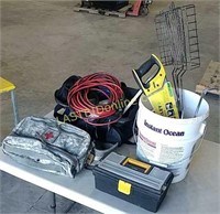 Assorted Tools, Extension Cord, & Storage Bags