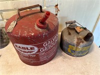 Pair of Metal Eagle Brand Fuel Cans