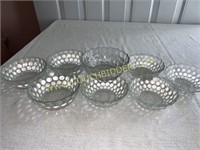 Bubble glass berry bowls