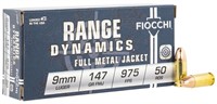Fiocchi 9APD Range Dynamics Pistol 9mm Luger 147 g