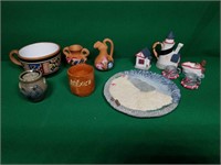 Miniature Nautical Tea Set, Cups, Mini Crock and