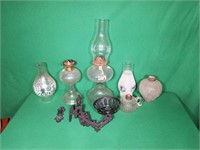 Oil Lamps, Globes, and Wall Mount