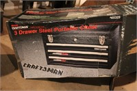 3 drawer steel portable chest in box