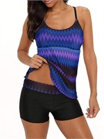 C277  American Trends Tankini Swimsuit, Purple Pri