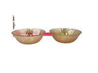 Hazel Atlas Glass Co. Gold-Washed Pair of Bowls