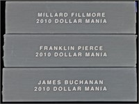 (3) 2010 DOLLAR MANIA PRESIDENTIAL $1 COLLECTION