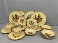 Rooster plates and dishes