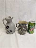Roseville and Williamsburg Pottery Pitchers