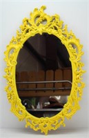 Decorative Yellow Oval Wall Mirror