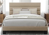 Full Size Platform Bed Frame with Fabric