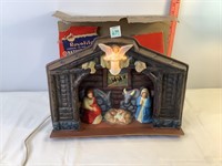 Vintage Royalite Lighted Nativity