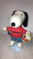 Vintage Applause plastic Snoopy doll on stand