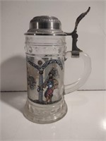 German Glass and Pewter Stein