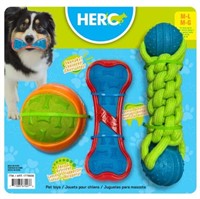 3-Pk Hero Outer Armor Toss and Retrieve Dog Toys