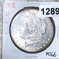 1902-O Morgan Silver Dollar GEM BU