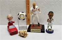 Mark McGwire Figure on Stand  Soccer Ball Clock