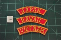Japan Hawaii Vietnam Military Tabs Patch
