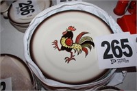 Red Rooster 8 Dinner Plates (Poppytrail by