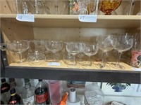LOT OF CRYSTAL ETCHED GLASSWARE