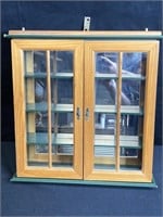HANGING DISPLAY CABINET WITH MIRRORED BACK