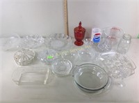 Glass bakeware, deviled egg plates, Pyrex