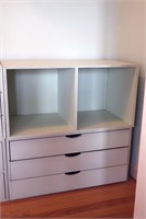 2-Cubby Wooden Shelf; 3-Drawer Wooden Storage Unit