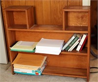 Wooden Shelf Unit and Contents